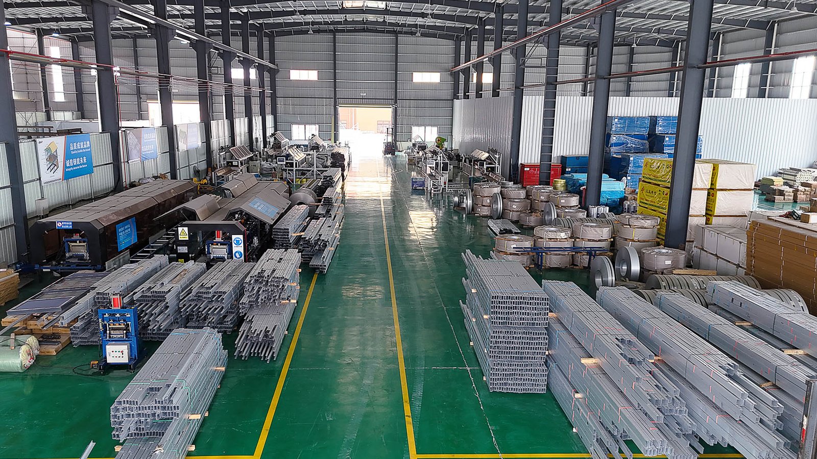 light steel framing production and export packing at Halcyon factory