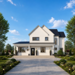 Halcyon-B2 homepage carousel cover Halcyon-B2 contemporary gabled light steel villa front elevation