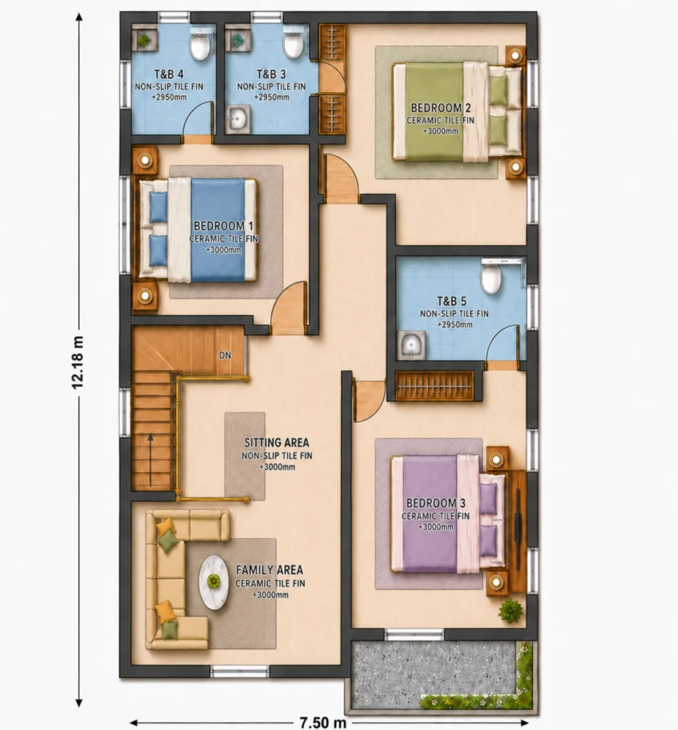 Halcyon-B3 2F colour floor plan